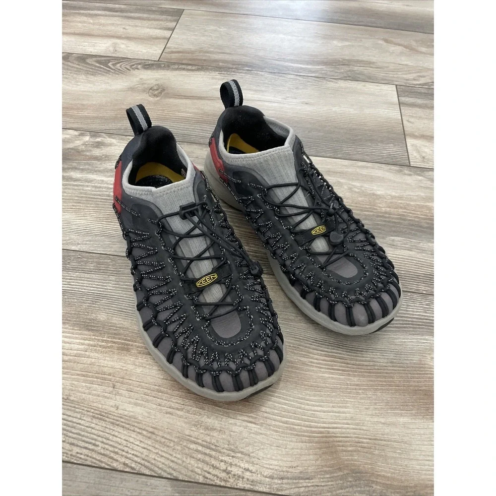 Keen Uneek SNK Sneaker Sandals Mens 8.5 Black Braided Cord Hiking Shoes